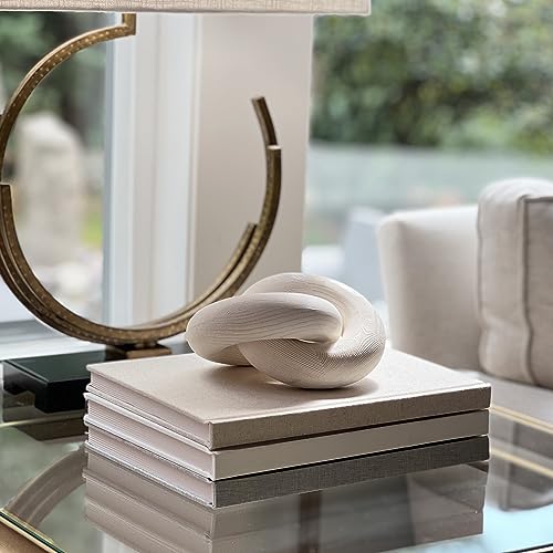 Decorative Book Set for Modern Home | Set of 3 Real Linen Covered Books | Coffee Table Decor for Design Lovers | Sleek