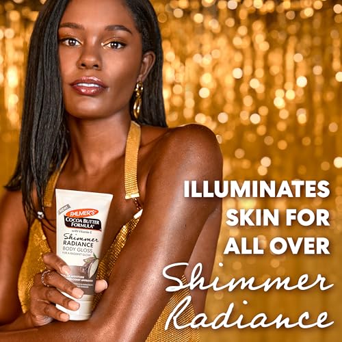 Palmer's Cocoa Butter Formula Shimmer Body Lotion with Vitamin E for Radiant Skin 48 Hour Moisture, Help Blur Veins and