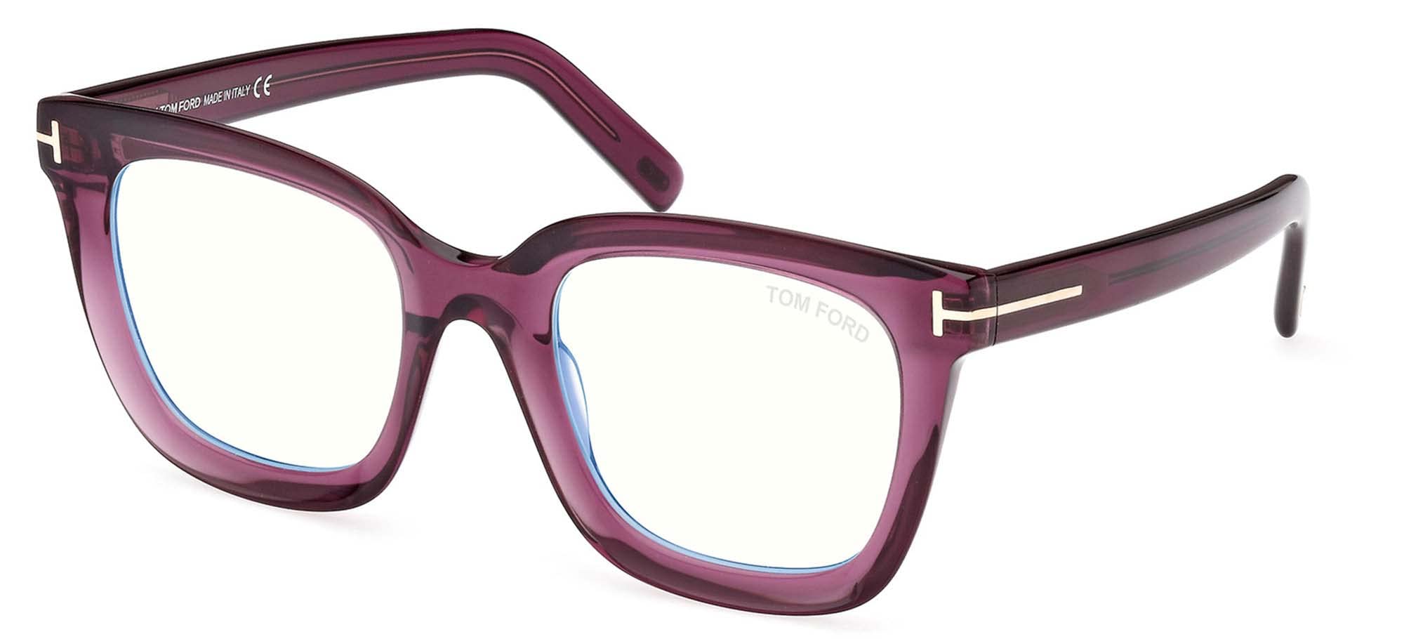 Tom Ford FT 5880-B Blue Block Transparent Violet Women's Sunglasses - Stylish and Protective Styling for Any Occasion -