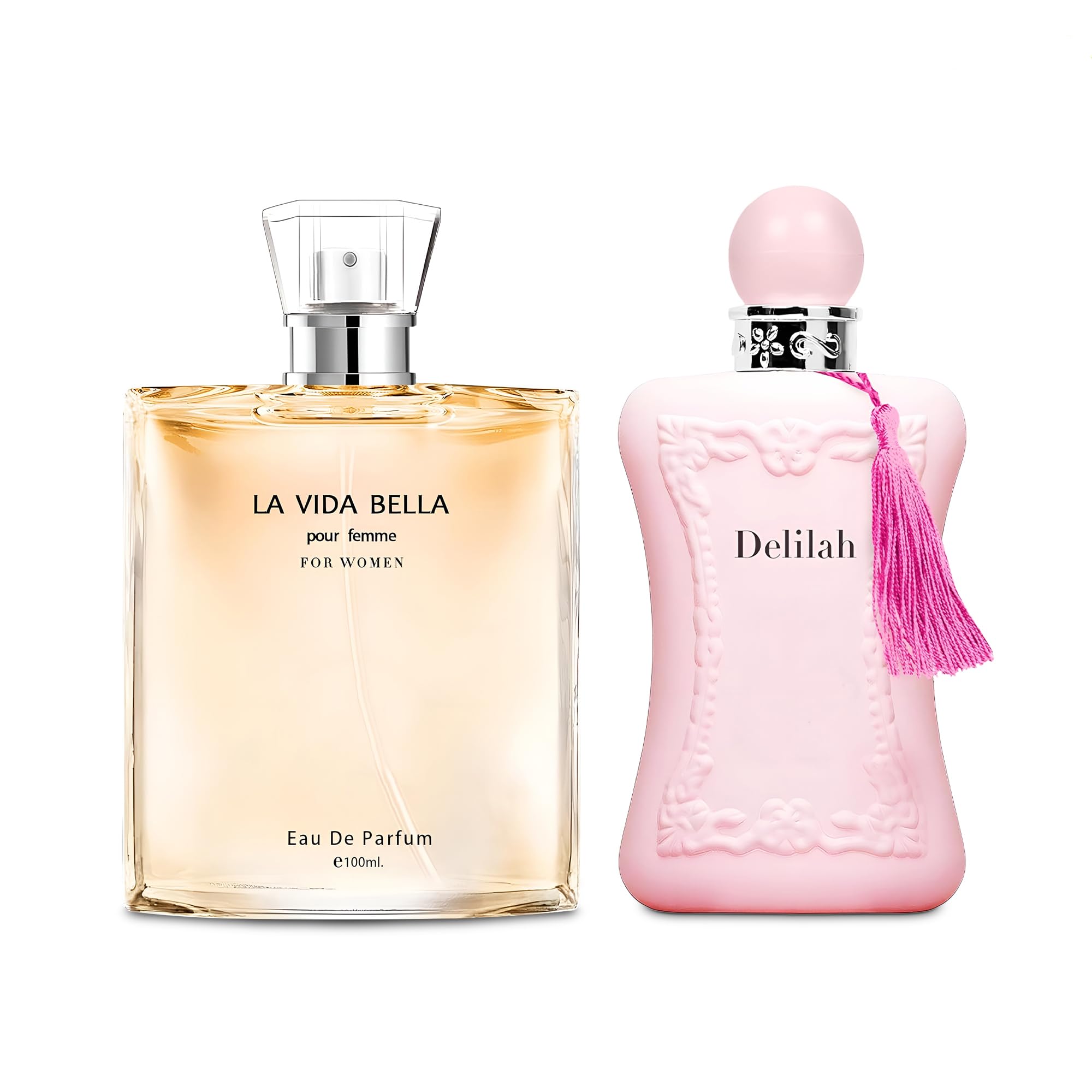 La Vida Bella & Delilah Women's Eau De Parfum Long Lasting Fragrance |4 Fl Oz Spray Daily Use